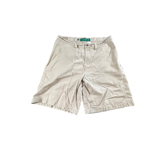 Vintage‎ Levi's SilverTab Khaki Short Mens 33 Beige Flat Front Casual Skater - Picture 1 of 10